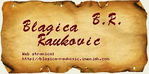 Blagica Rauković vizit kartica